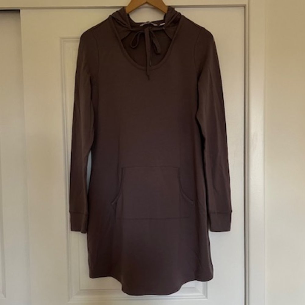 AnyBody Hoodie Tunic , Size Small, Grey